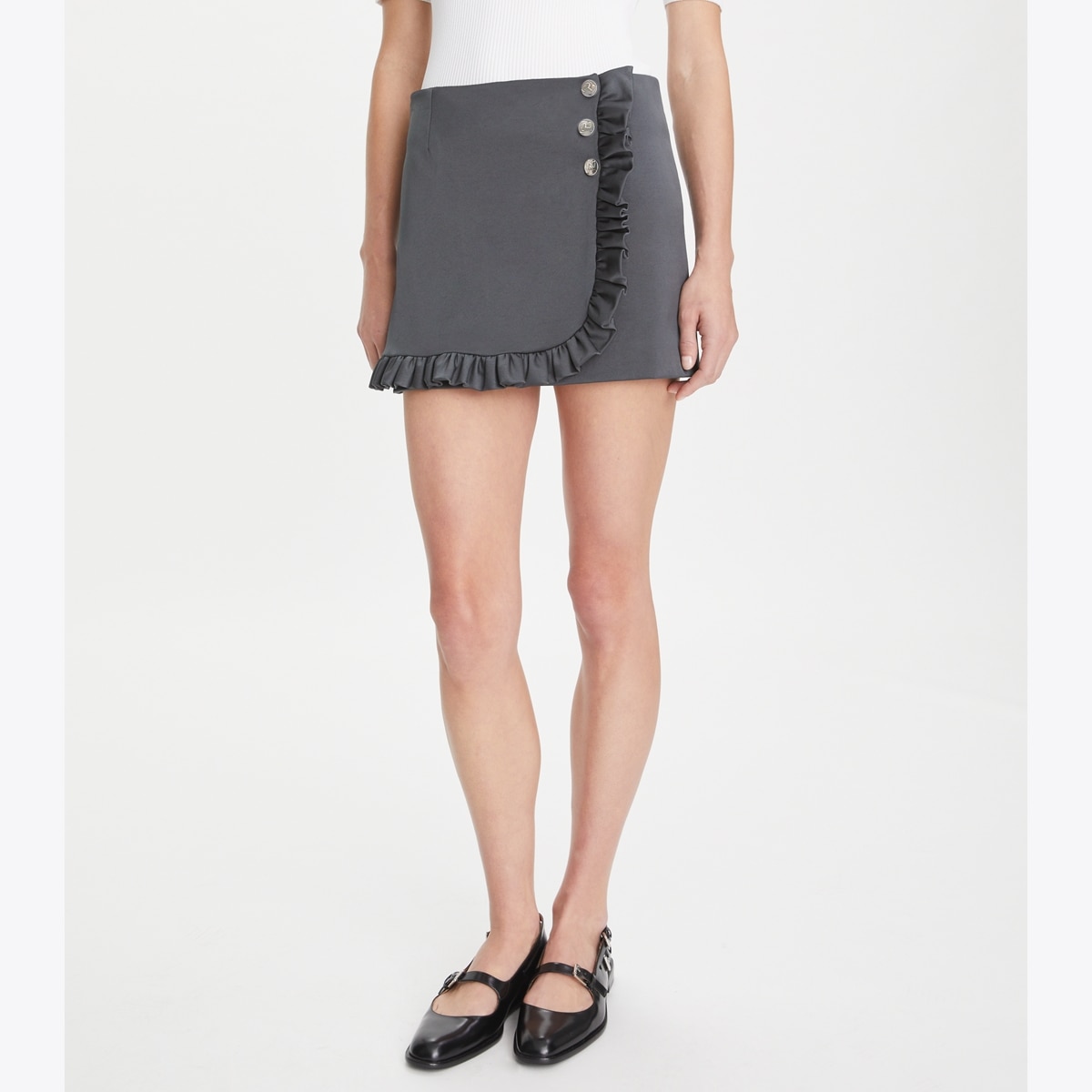 Nylon Ruffle Skirt: Women's Designer Bottoms | Tory Burch