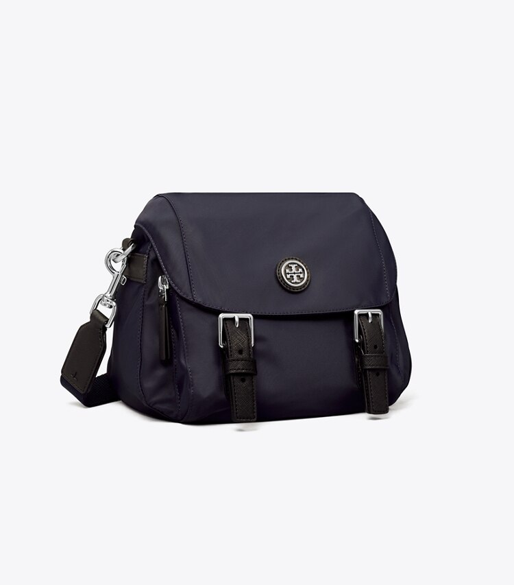 Tory Burch designer クロスボディバッグ ナイロン スモールメッセンジャー in Royal Navy angle