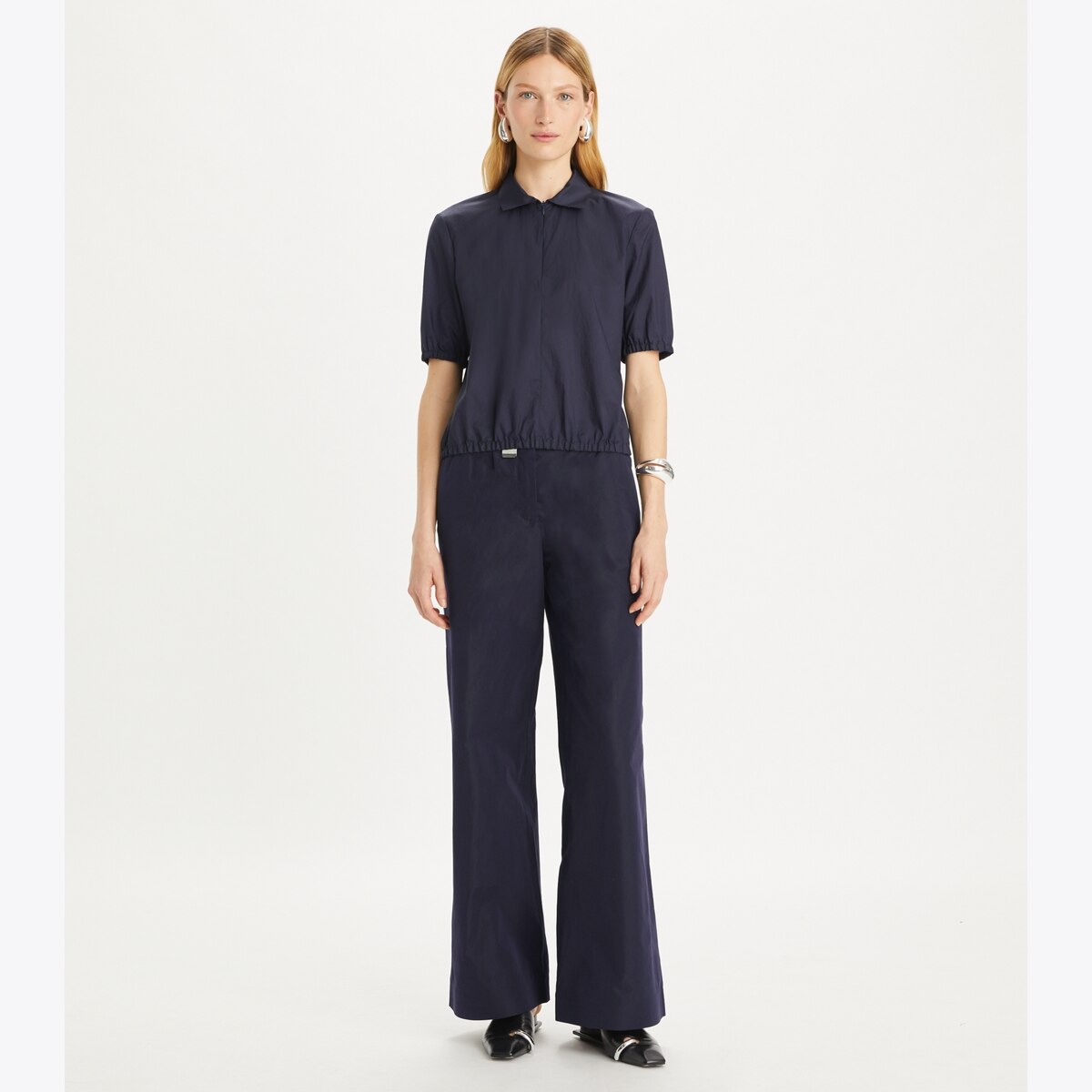 TORY BURCH 171094720 関税送料込 nylon-taffeta-zip-polo-on-