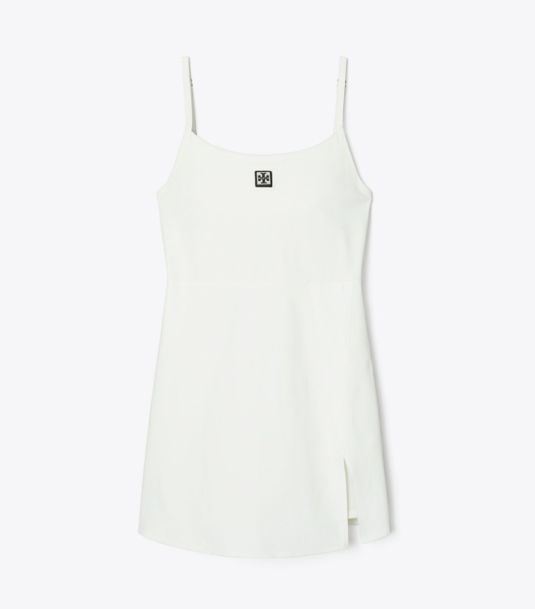 Tory Sport designer dresses Nylon Tennis Dress in Snow White front