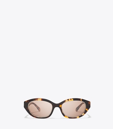 Tory Burch designer occhiali da vista & da sole Occhiali da sole cat-eye Kira in TORTOISE/AMBER BROWN front