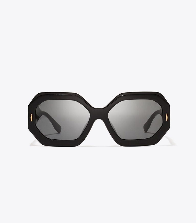 Tory Burch designer occhiali da vista & da sole Occhiali da sole geometrici Miller in BLACK/DARK GREY front