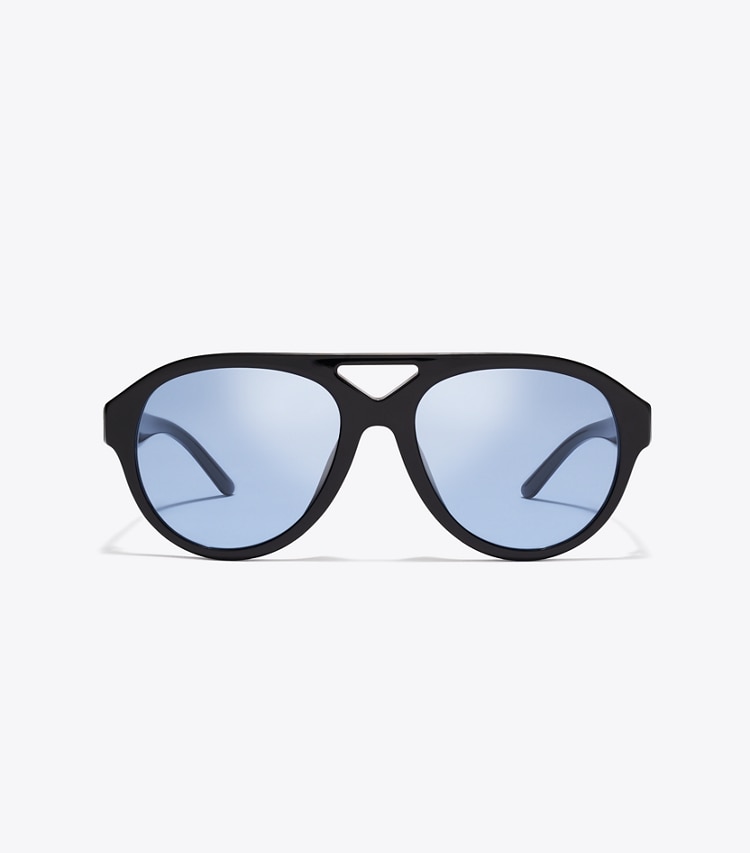 Tory Burch designer occhiali da vista & da sole Occhiali da sole Pilot Miller in BLACK/BLUE front