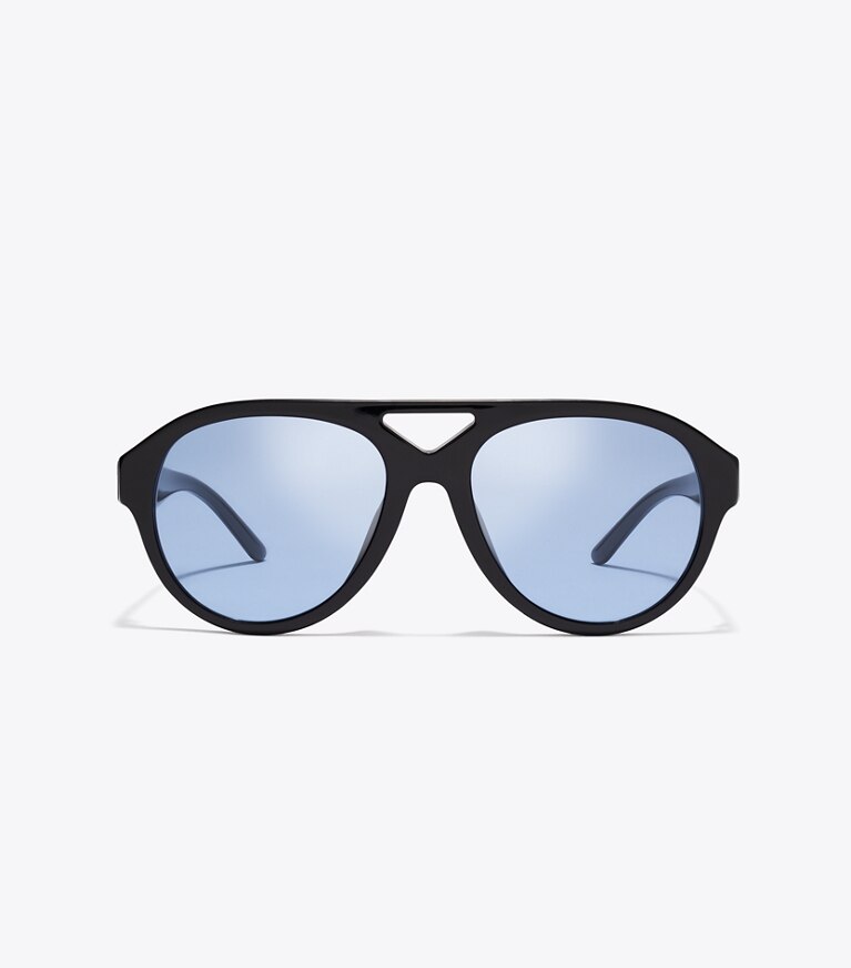 Tory Burch designer occhiali da vista & da sole Occhiali da sole Pilot Miller in BLACK/BLUE front