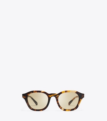 Tory Burch designer occhiali da vista & da sole Occhiali da sole rotondi Kira in TORTOISE/YELLOW front