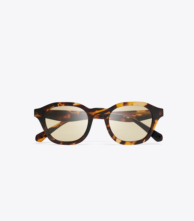 Tory Burch designer occhiali da vista & da sole Occhiali da sole rotondi Kira in TORTOISE/YELLOW superiore