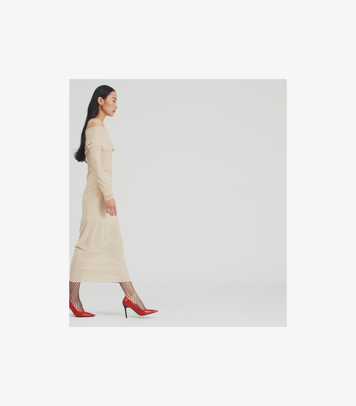 Tory Burch Off-Shoulder Mesh Dress | The Summit