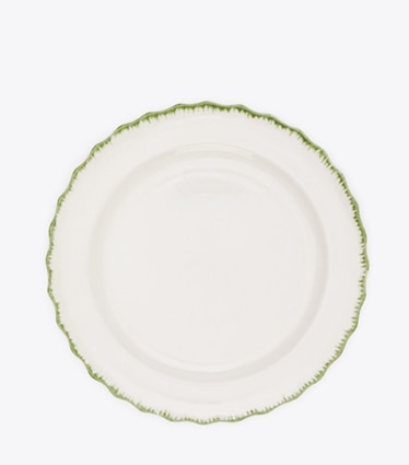 Tory Burch designer tabletop & drinkware Oiseau Dinner Plate, Set Of 2 in White/Green front