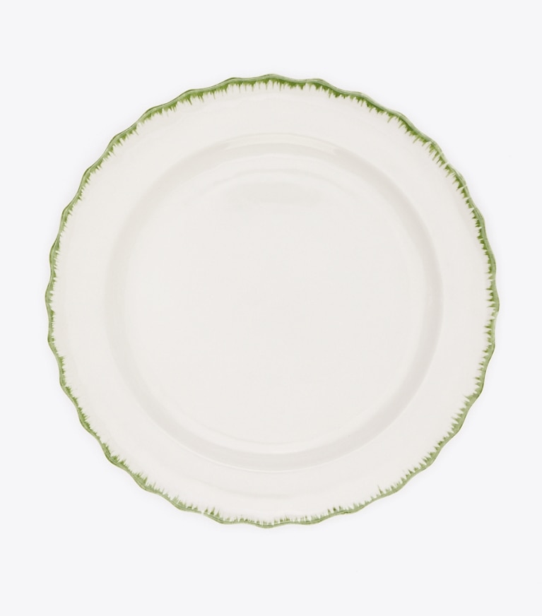 Tory Burch designer tabletop & drinkware Oiseau Dinner Plate, Set Of 2 in White/Green front