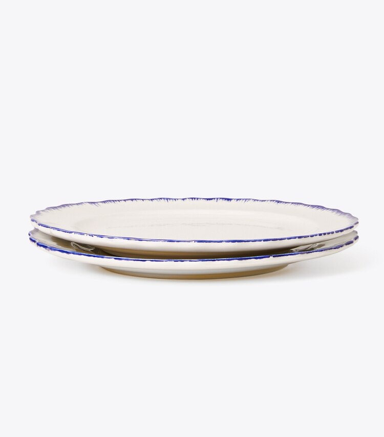 Tory Burch designer tabletop & drinkware Oiseau Dinner Plate, Set Of 2 in White/Blue group