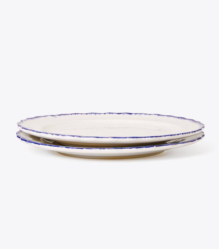 Tory Burch designer tabletop & drinkware Oiseau Dinner Plate, Set Of 2 in White/Blue group
