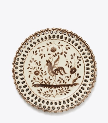 Tory Burch designer tabletop & drinkware Oiseau Salad Plate, Set Of 4 in Brown front
