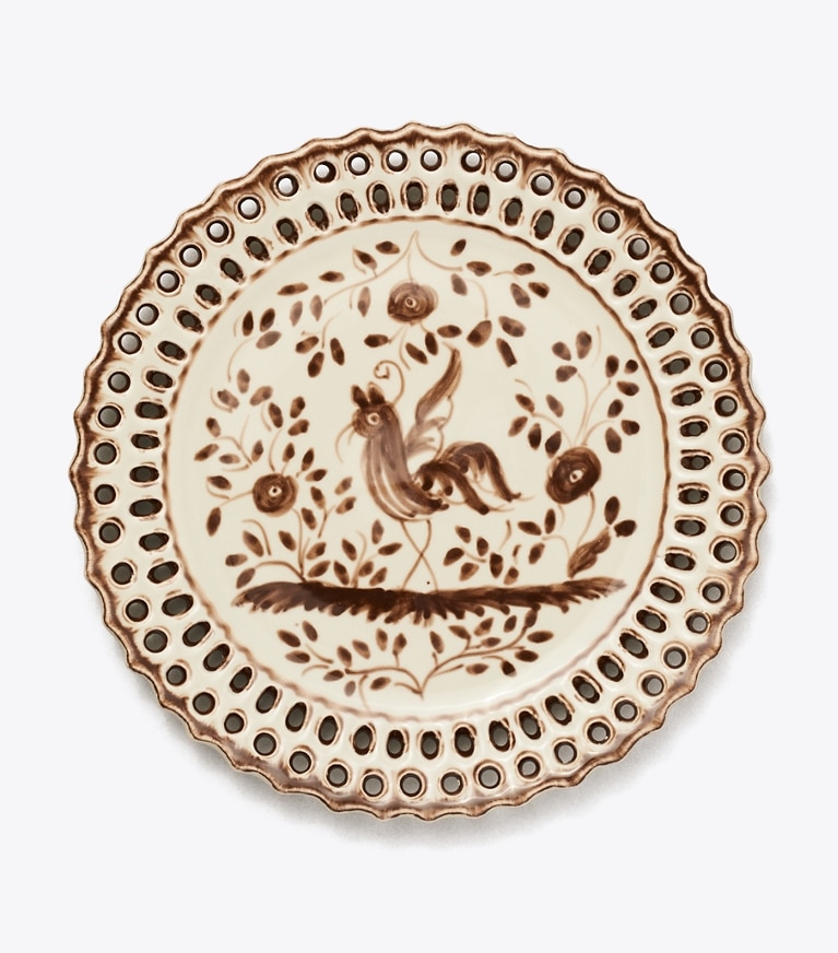 Tory Burch designer tabletop & drinkware Oiseau Salad Plate, Set Of 4 in Brown front