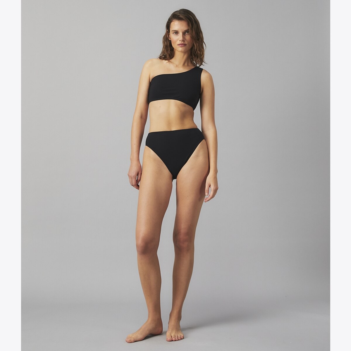 【送料&関税込】Off-White One-shoulder Bikini Top In Black P Off Stamp one-shoulder bikini in black - Off White Kids