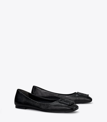 Tory Burch designer flats Online Exclusive: Georgia Pavé Ballet in PERFECT BLACK angle