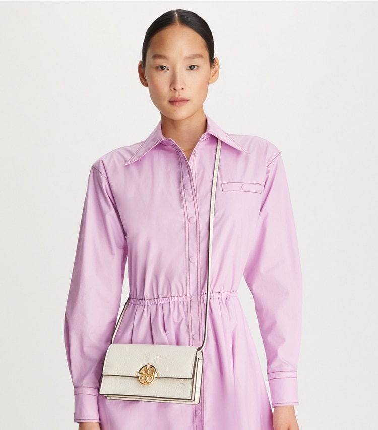 Tory Burch designer mini bags Online Exclusive: Miller Wallet Crossbody in NEW IVORY accessory on model