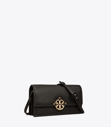Tory Burch designer mini bags Online Exclusive: Miller Wallet Crossbody in Black angle