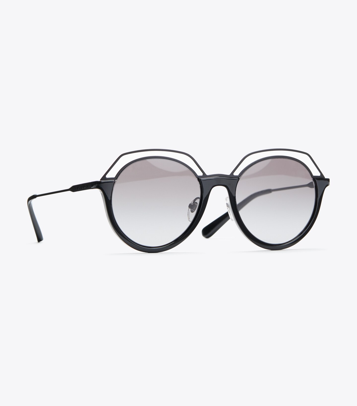 Open-Rim Round Sunglasses