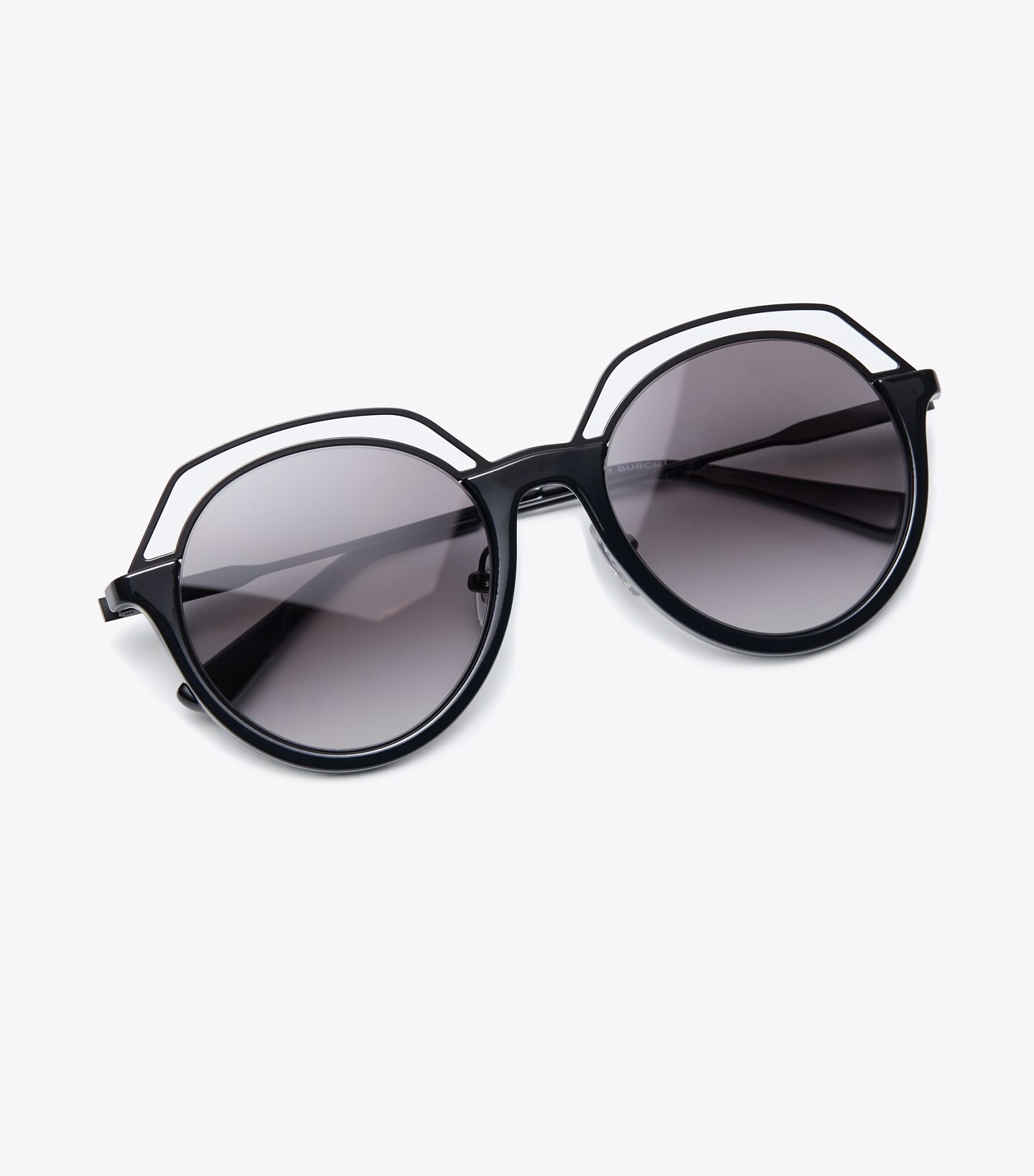 Open-Rim Round Sunglasses