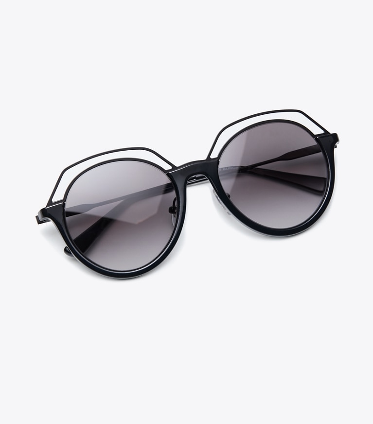 Tory burch open on sale rim round sunglasses