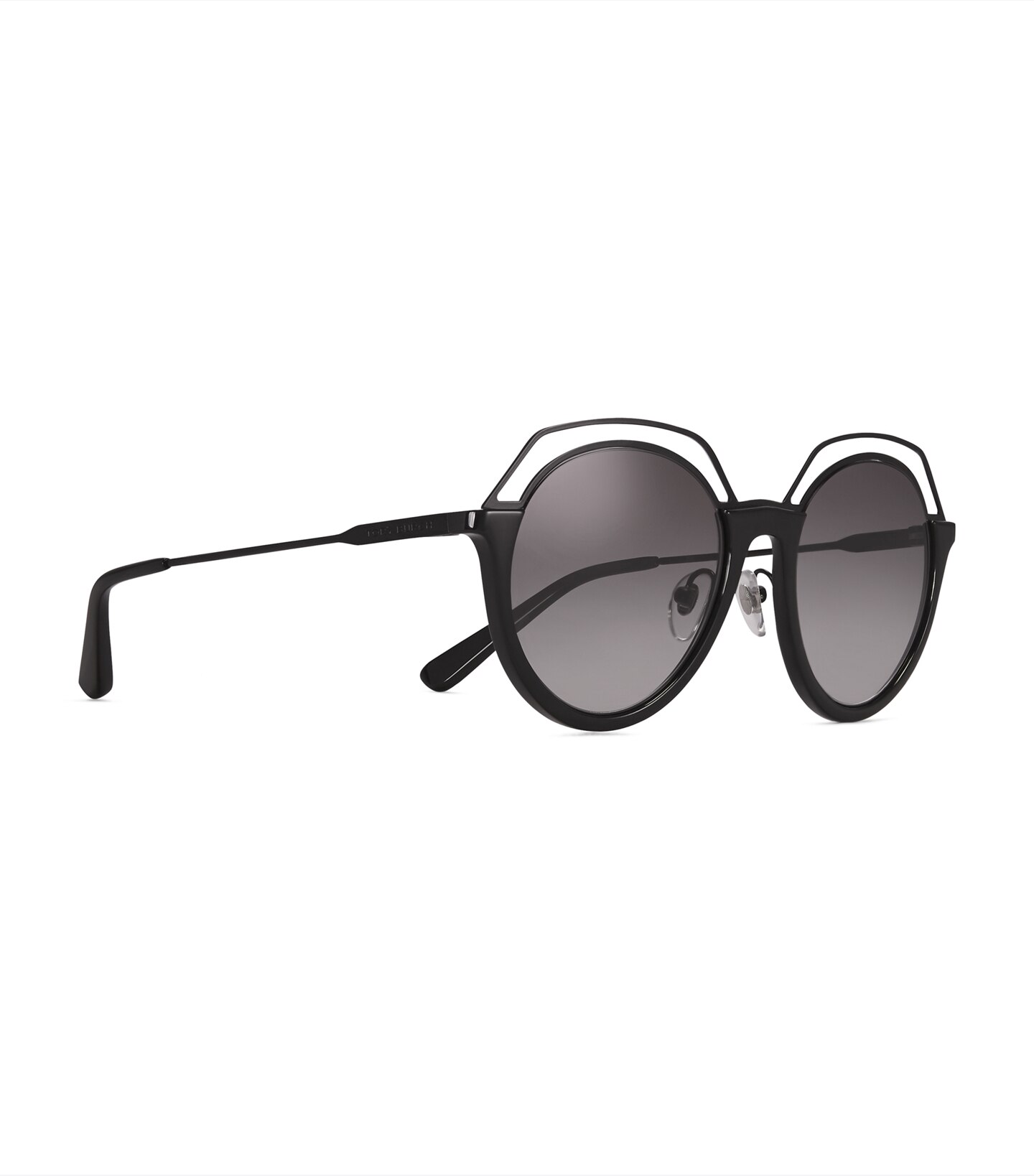 Open-Rim Round Sunglasses