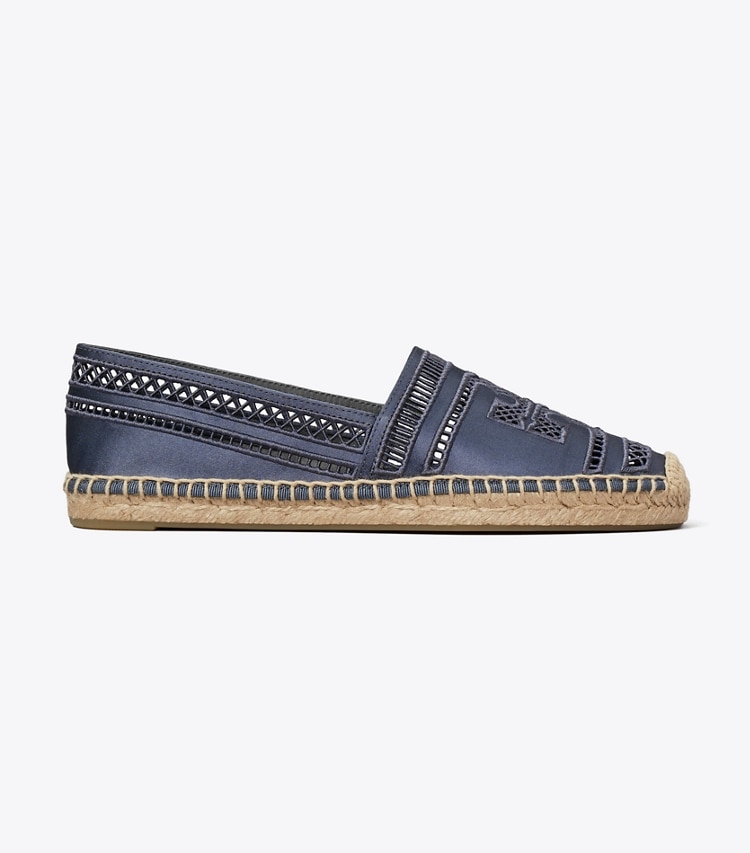 Tory Burch designer espadrilles Open Weave Espadrille in BLUESTONE side