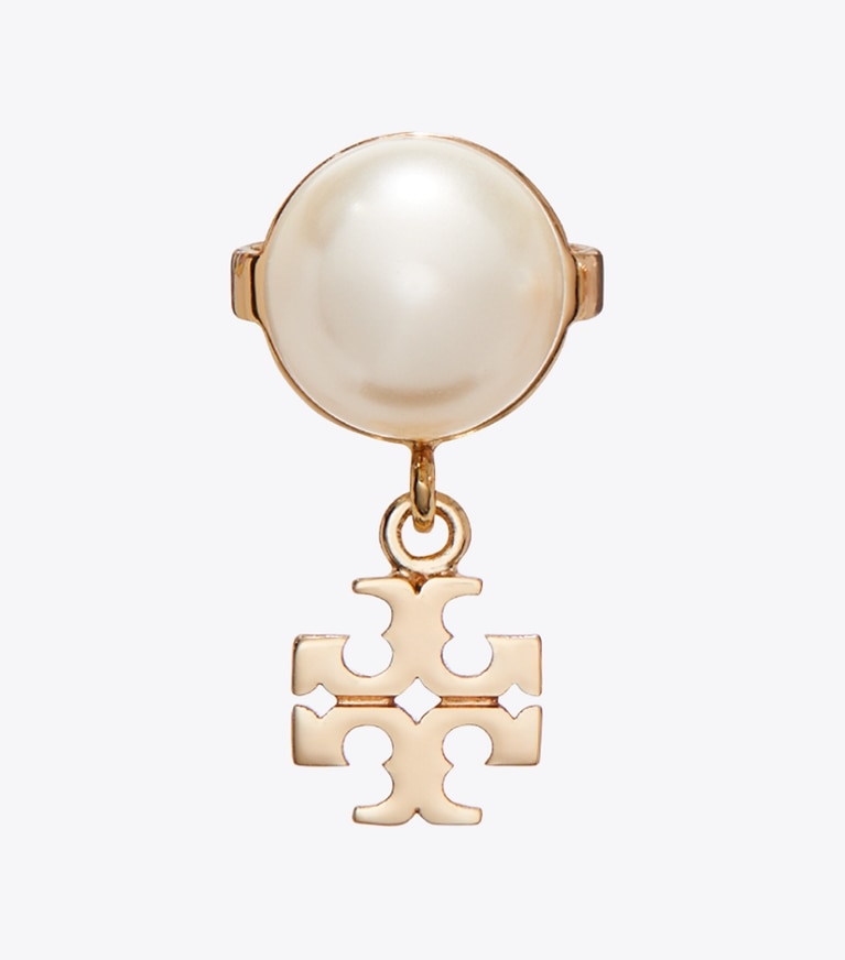 Tory Burch designer orecchini Orecchini a borchia Moondance piccoli in Tory Gold / Cleam dettaglio