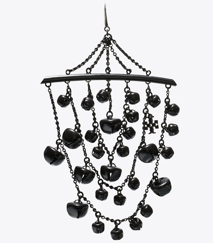 Tory Burch designer orecchini Orecchini Curiosity Bell in Black dettaglio