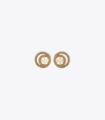 【関税&送料込】Tory Burch Orecchini Miller A Borchia Orecchino Miller a borchia con pavé: Donna Gioielli