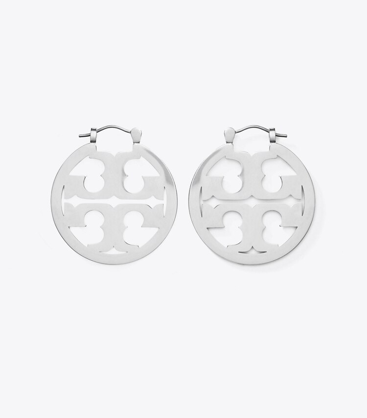 Tory Burch designer orecchini Orecchino a cerchio piccolo Miller in Tory Silver additional