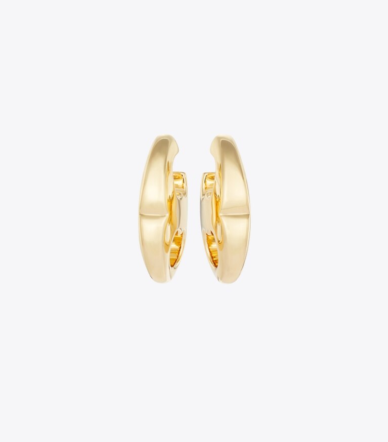 Tory Burch designer orecchini Orecchino Gemini Link in Light Brass front