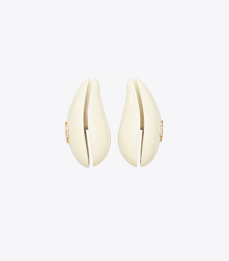 Tory Burch designer orecchini Orecchino Wave in Ivory front