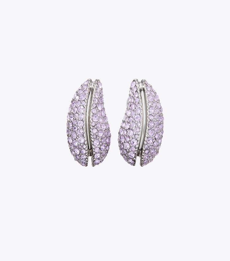 Tory Burch designer orecchini Orecchino Wave in Purple dettaglio