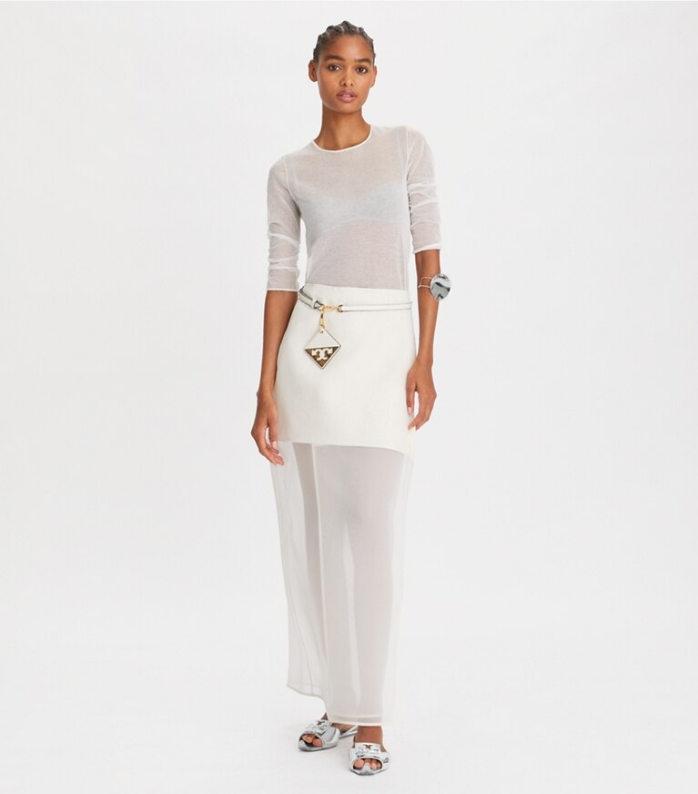 Tory burch white outlet skirt