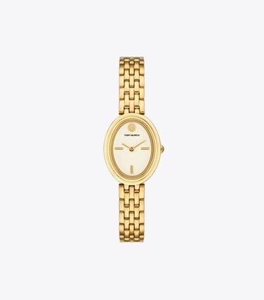 Tory Burch designer orologi da polso Orologio Oval in GOLD front