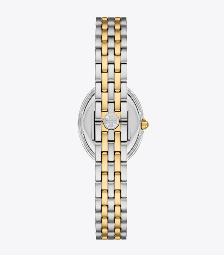 Tory Burch designer strap watches Oval Watch in TWO-TONE back