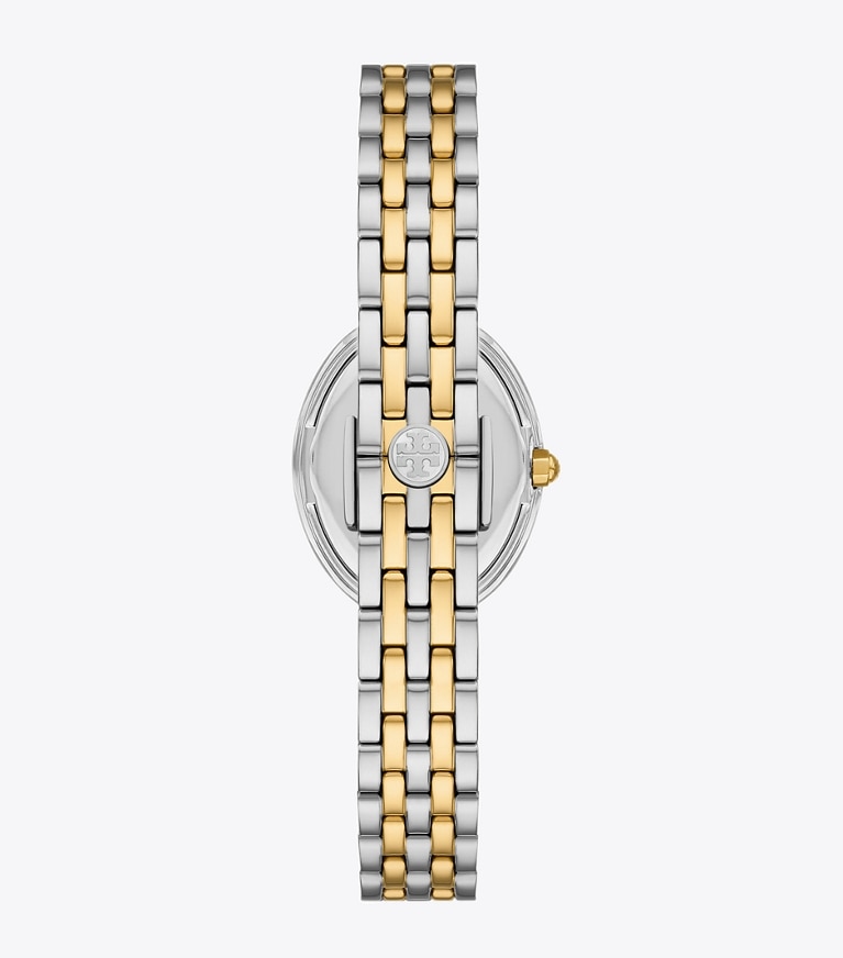 Tory Burch designer strap watches Oval Watch in TWO-TONE front