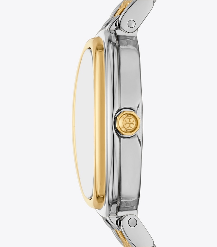 Tory Burch designer strap watches Oval Watch in TWO-TONE side