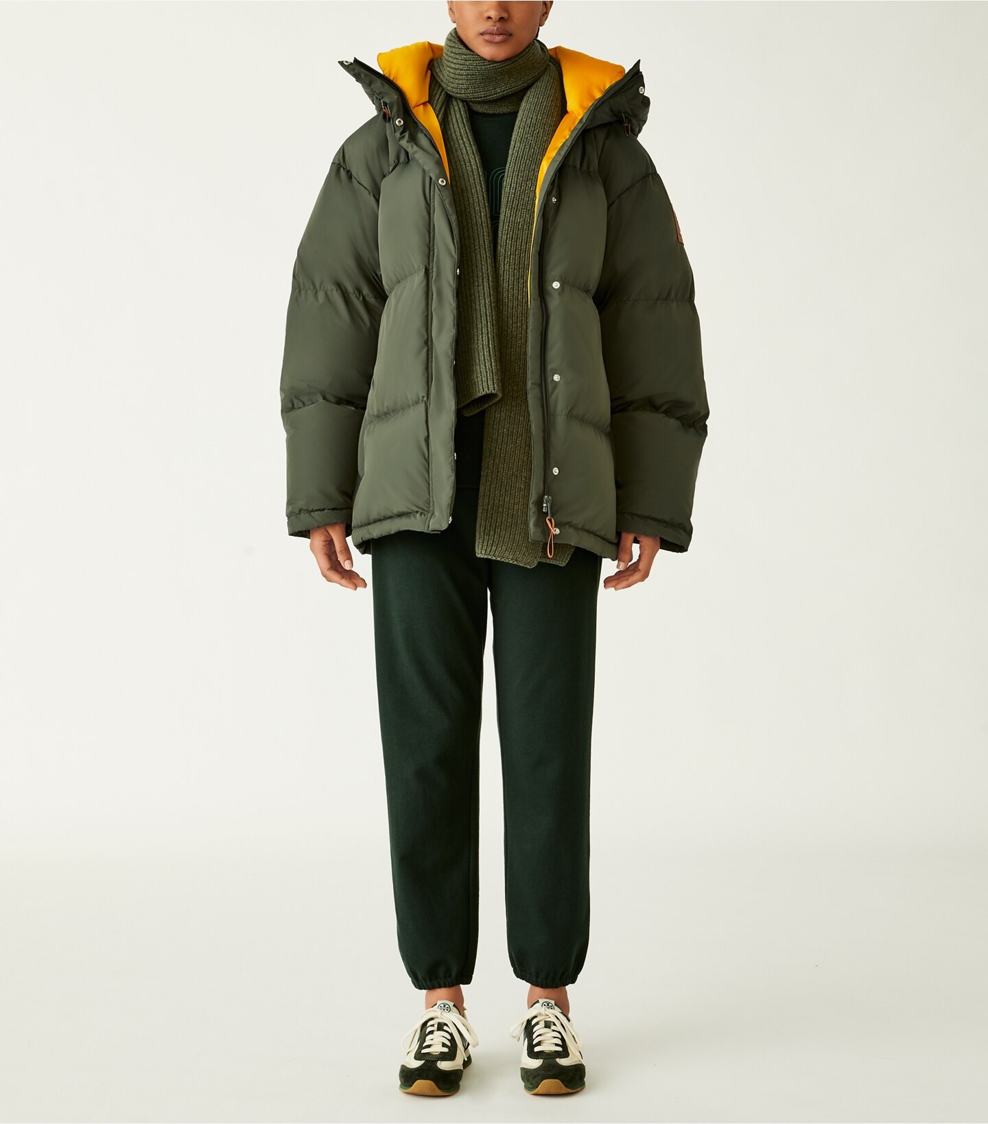 Oversized Hooded Down Jacket