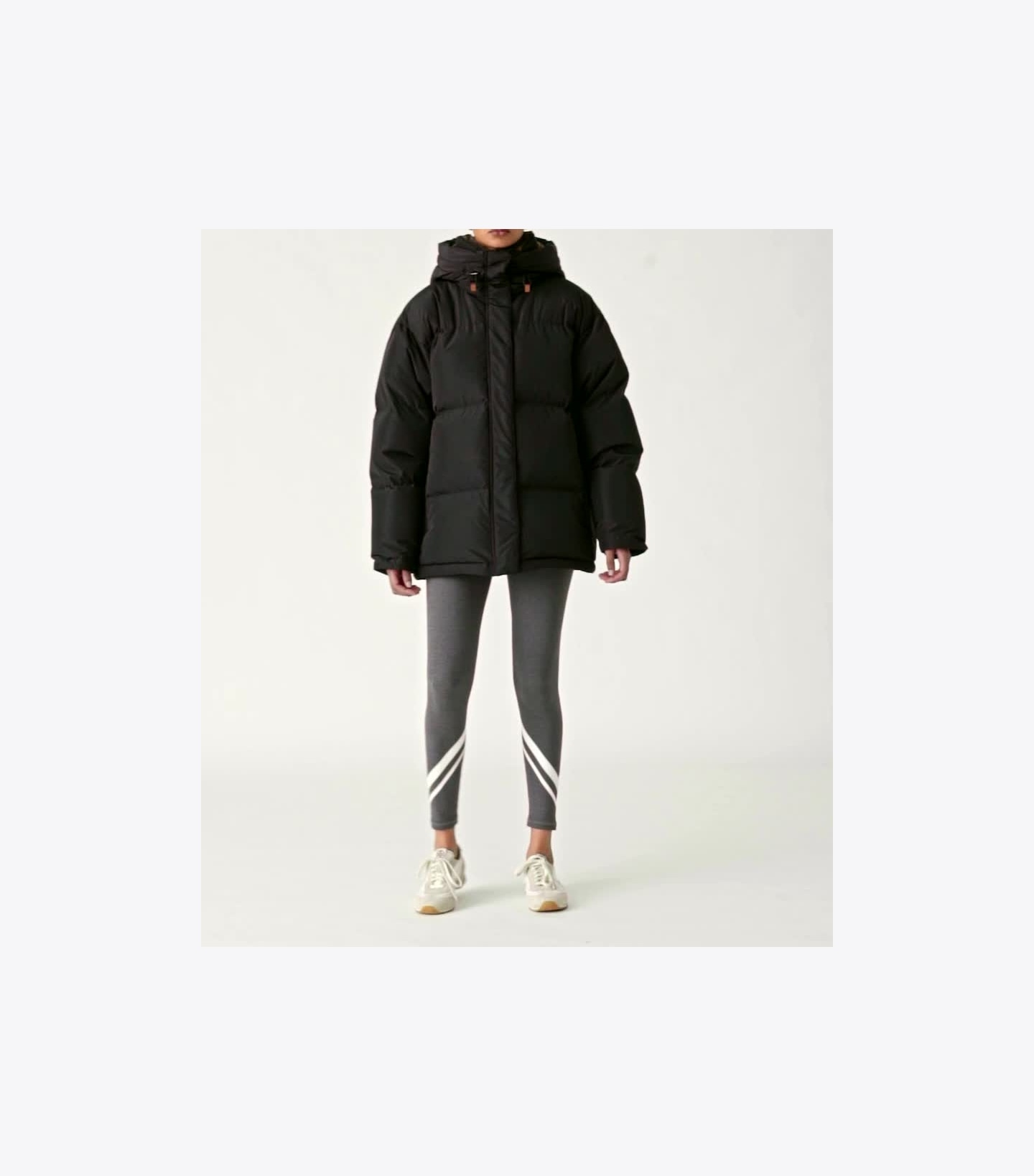 Oversized Hooded Down Jacket