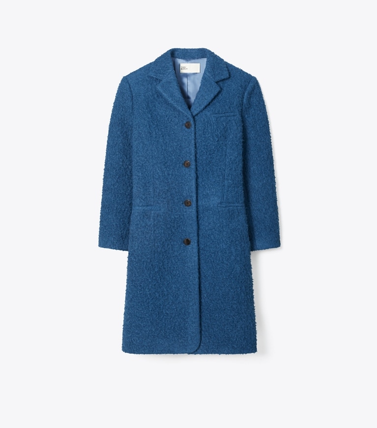 Tory Burch designer coats Oversized Wool Coat in Bright Blue front