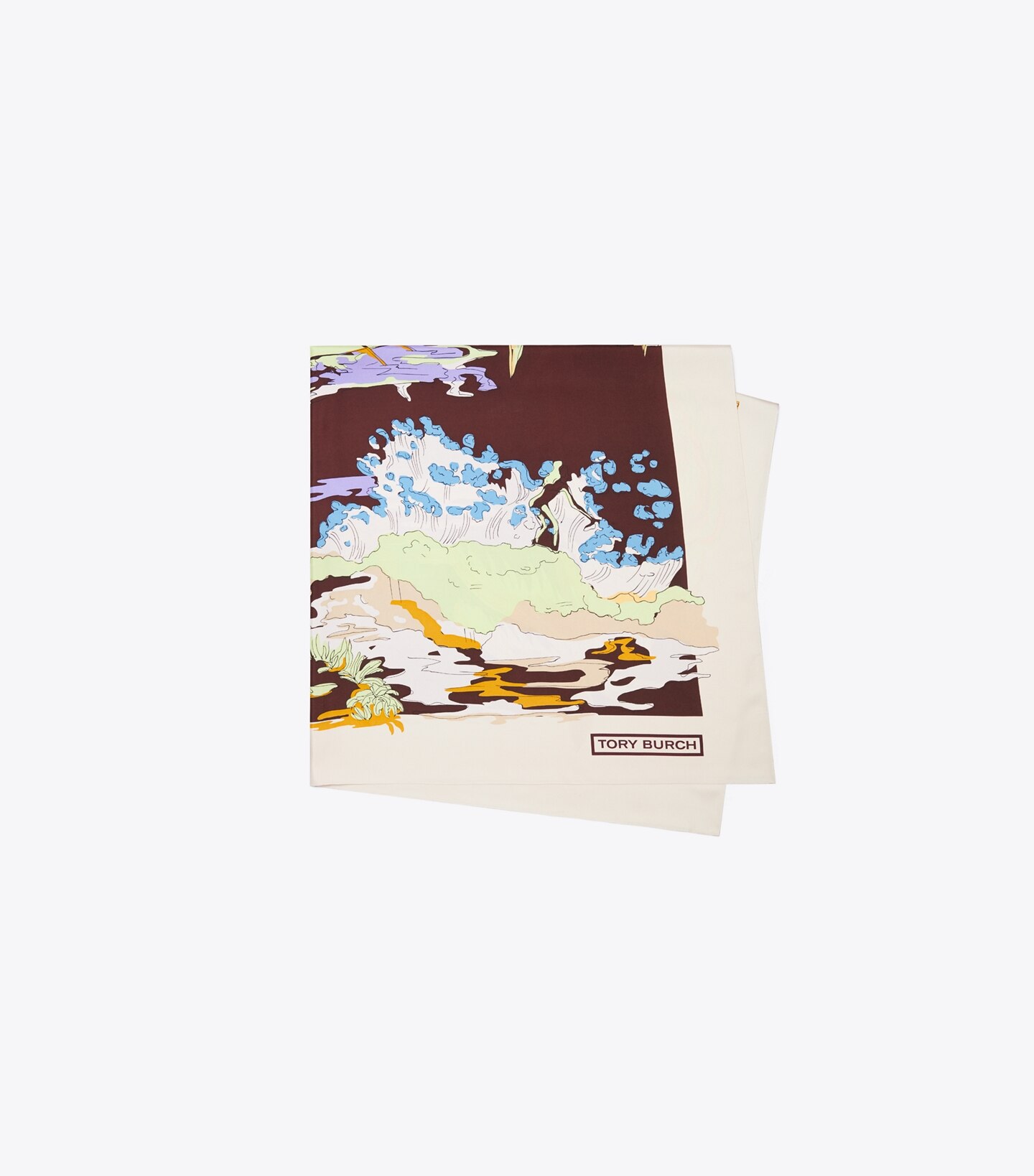 Palm Tree Postcard Oversized Silk Square Scarf