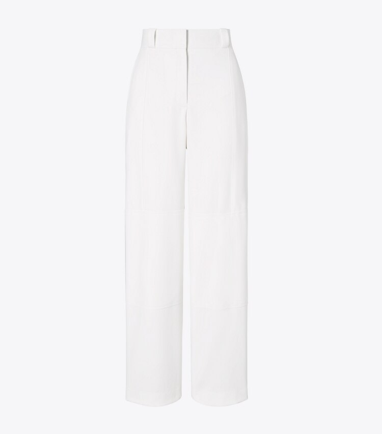 Tory Burch diseñador prendas inferiores Pantalón cargo de sarga en White frente