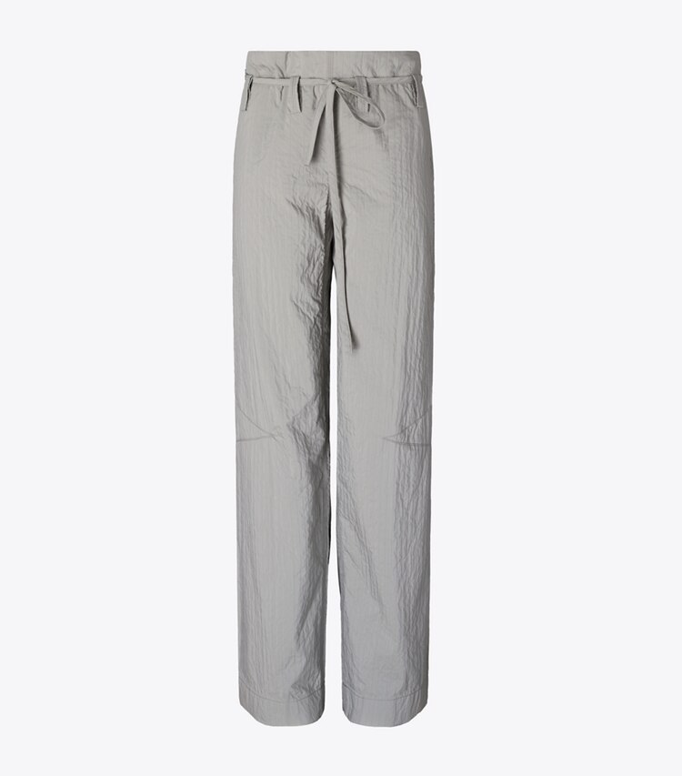 Tory Burch diseñador prendas inferiores Pantalón de algodón de pierna ancha en Gray frente
