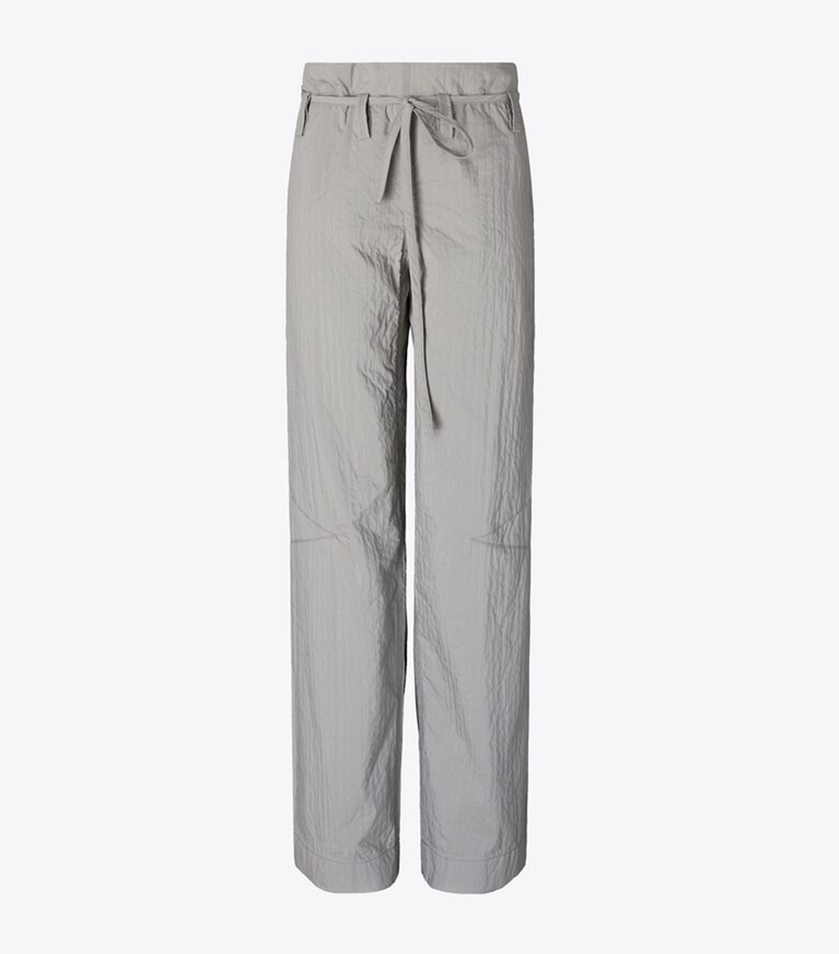 Tory Burch diseñador prendas inferiores Pantalón de algodón de pierna ancha en Gray frente