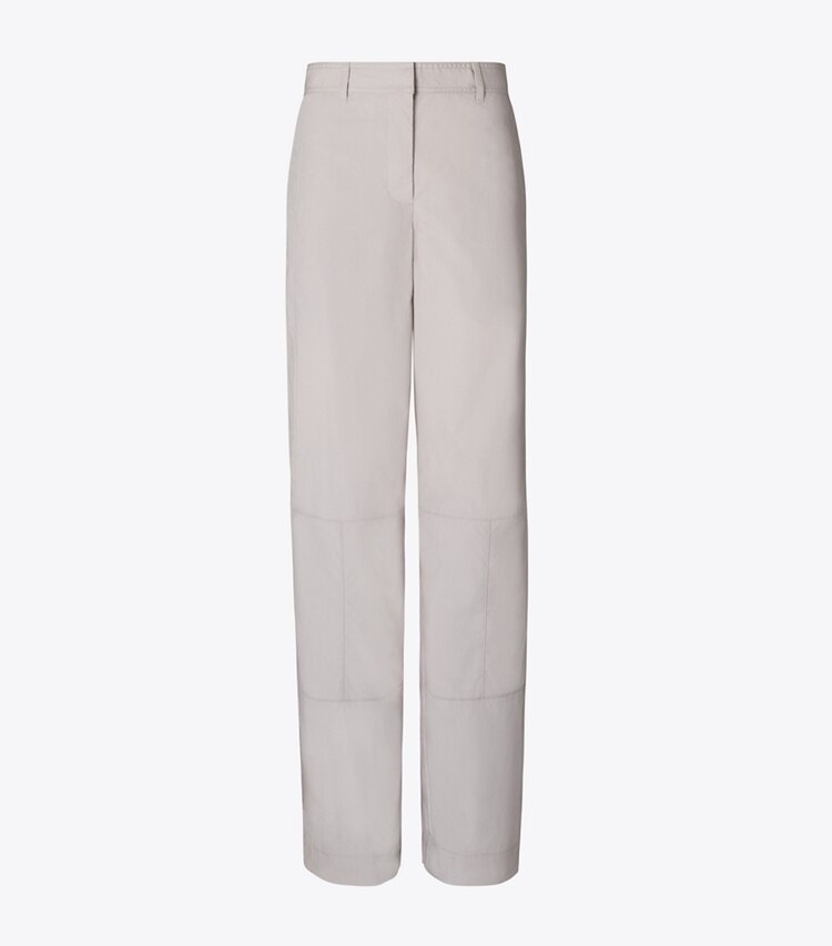 Tory Burch diseñador prendas inferiores Pantalón de algodón de pierna ancha en Gray frente