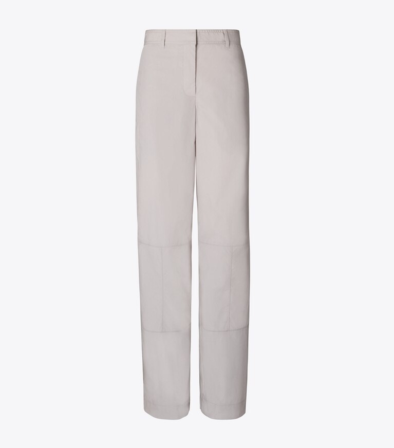 Tory Burch diseñador prendas inferiores Pantalón de algodón de pierna ancha en Gray frente