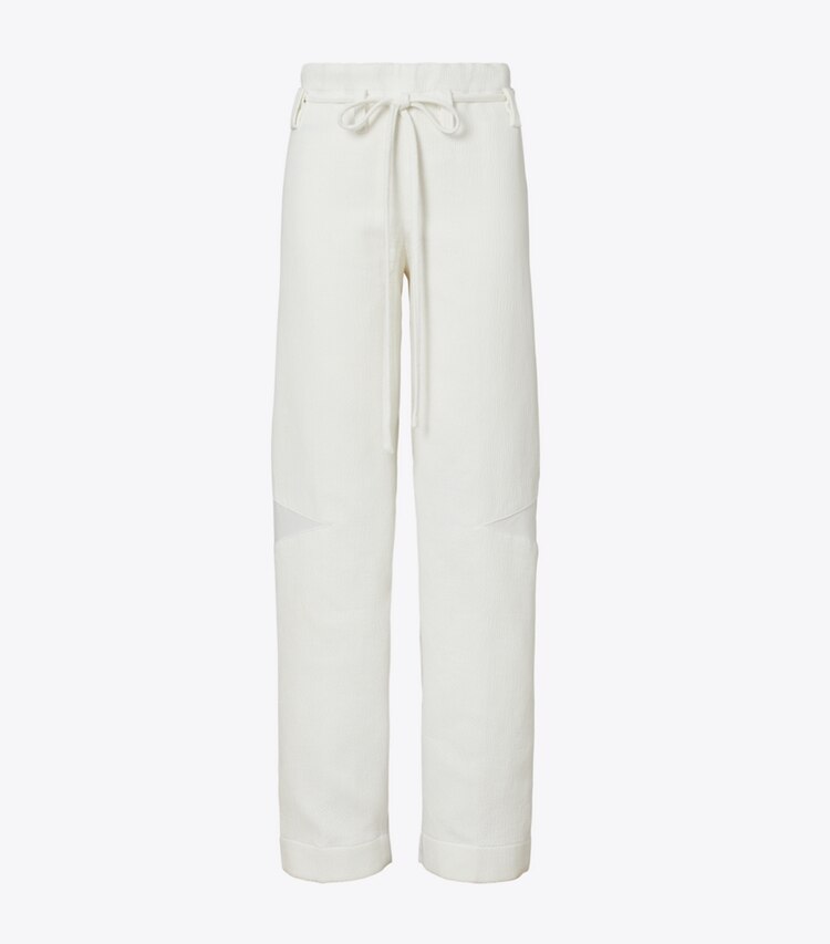 Tory Burch diseñador prendas inferiores Pantalón de algodón en Marshmallow frente