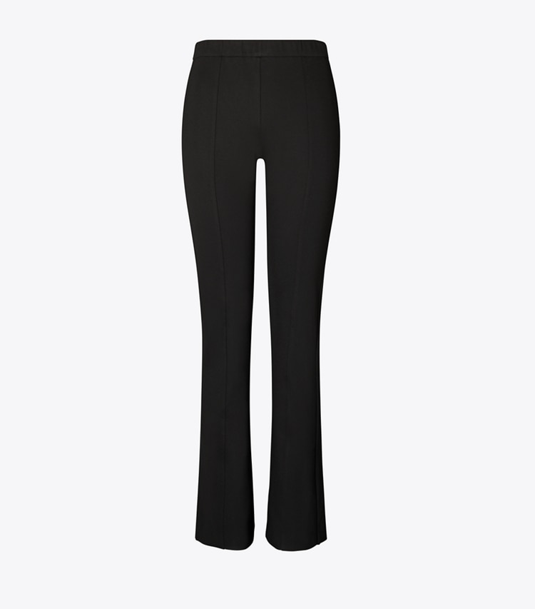 Tory Burch diseñador prendas inferiores Pantalón de compresión acampanado en Black frente