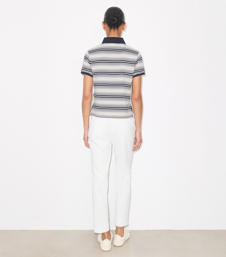 Tory Burch diseñador prendas inferiores Pantalón de golf de sarga técnica en Snow White parte posterior en modelo